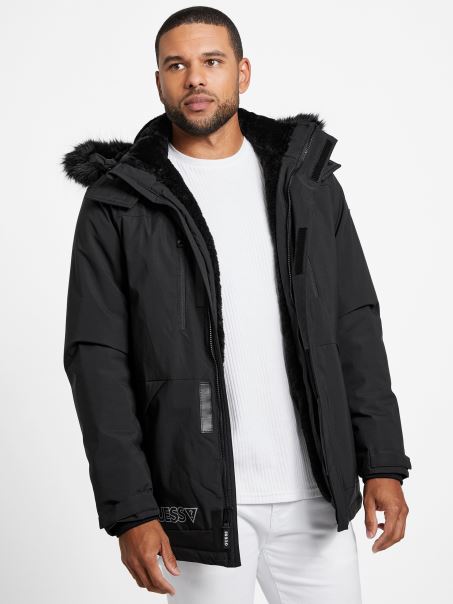 Guess Jet Black Eco Ales Parka