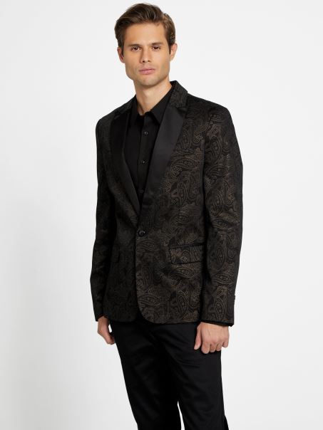 Blazer Guess Jet Black Phoenix Paisley
