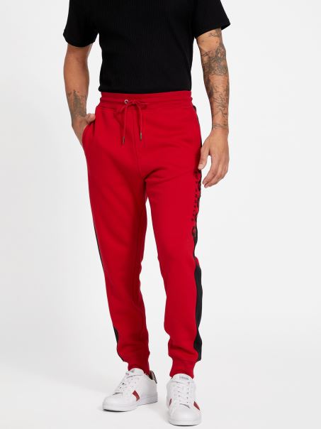 Varsity Red Eco Marcus Logo Pantaloni De Jogging Guess