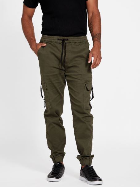 Pantaloni De Jogging Cargo Mikko Olive Multi Guess