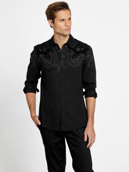 Cămașă Guess Orrin Jet Black