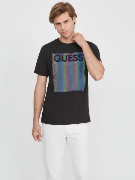 Tricou Cu Logo Guess Jet Black Eco Ganas