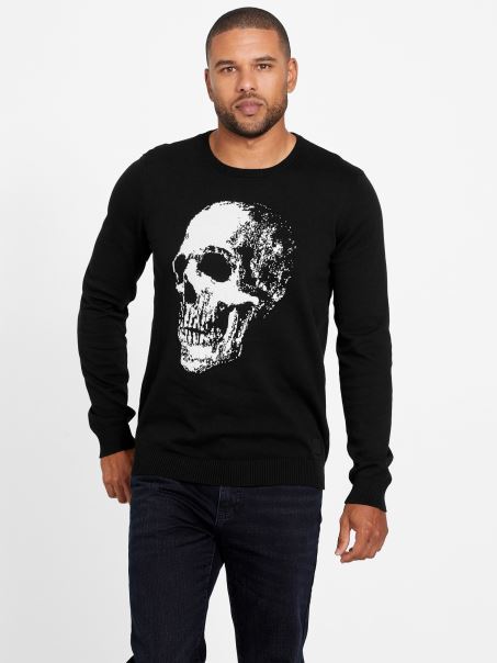 Guess Leander Pulover Crewneck Jet Black