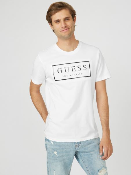 Tricou Cu Logo Guess Colt Alb Pur