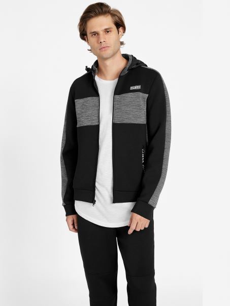 Jachetă Cu Fermoar Guess Jet Black Benson Scuba