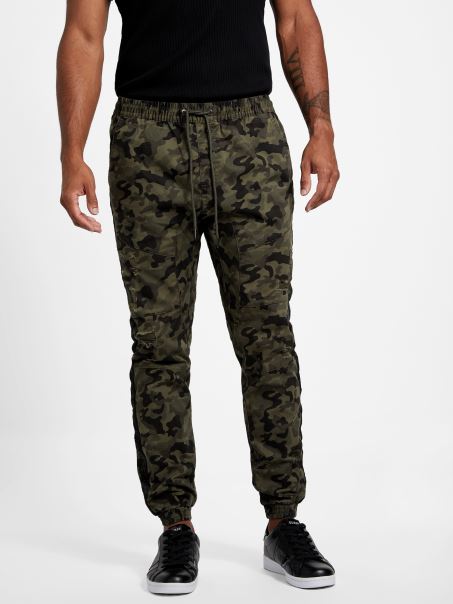 Camo Verde Cruz Distrus Joggeri Ghici