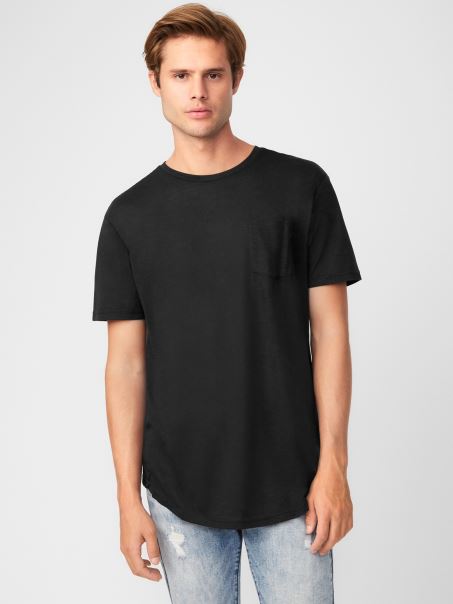 Tricou Cu Paragate Vantor Guess Jet Black