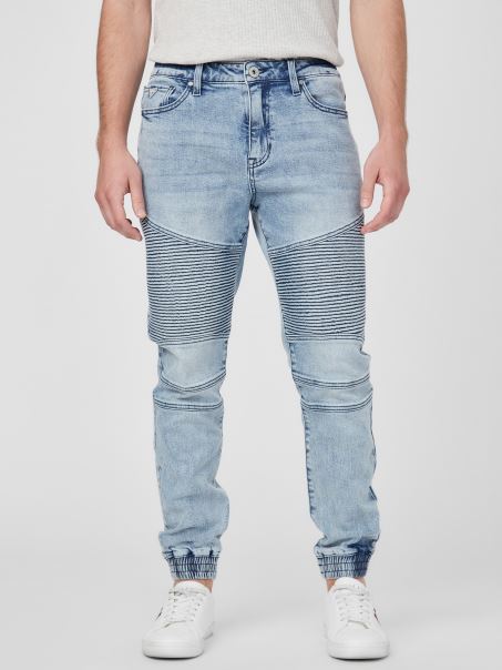 Pantaloni De Jogging Guess Blugi Moto Remi Spalati Cu Acid