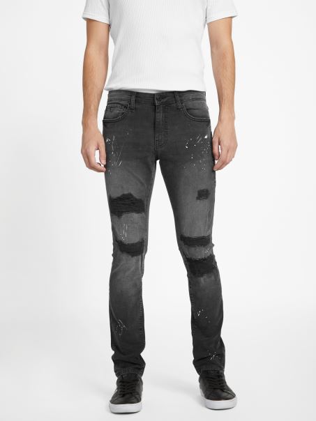 Guess Blugi Skinny Eco Liam Negri Distruge