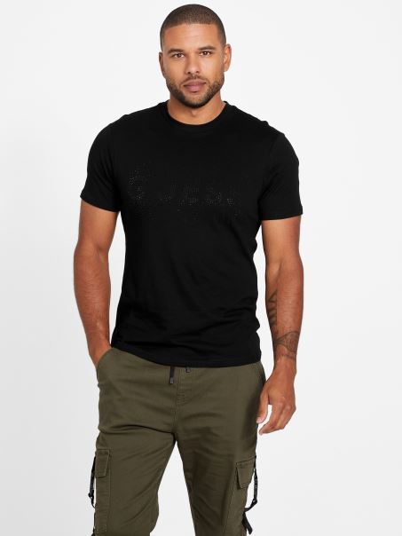 Tricou Cu Decalaj Cu Logo-ul Gobi, Negru Jet Guess