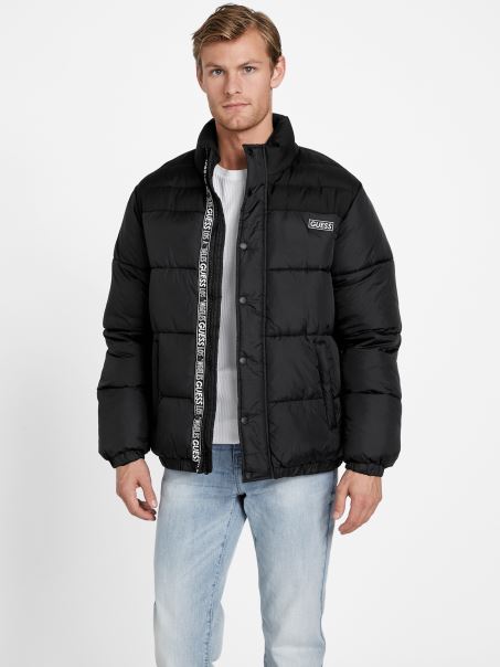 Jachetă Puffer Eco Ralph Jet Black Guess