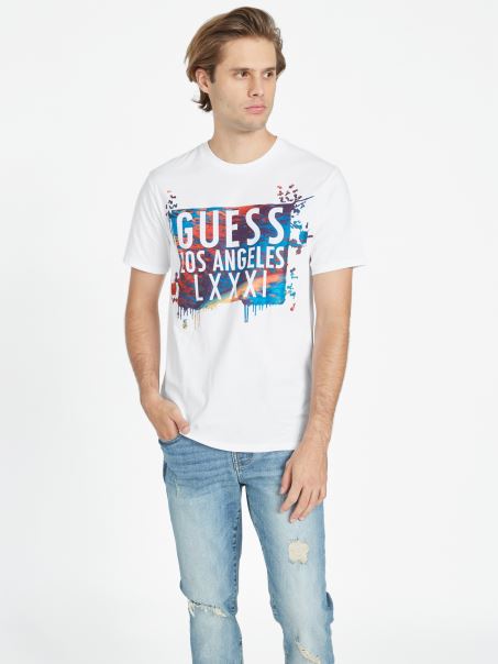 Tricou Cu Logo Chesapeak Alb Pur Guess