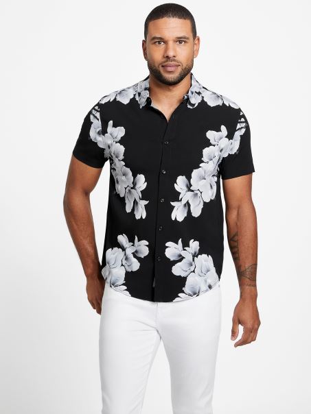 Cămașă Cu Imprimeu Scout Guess Jet Black