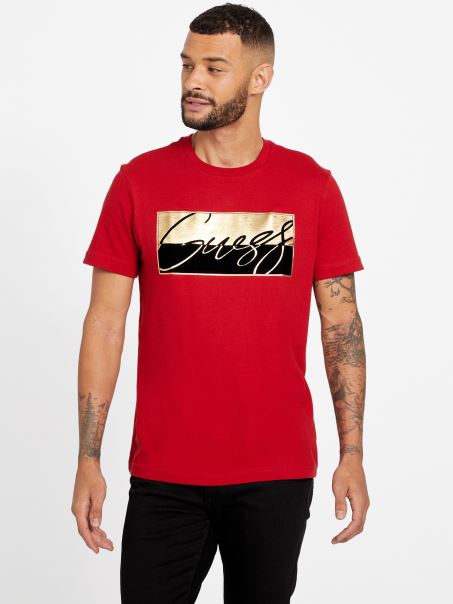 Nivelen Logo Tee Varsity Red Guess