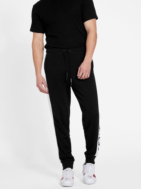 Pantaloni De Jogging Eco Marcell Cu Logo Guess Jet Black