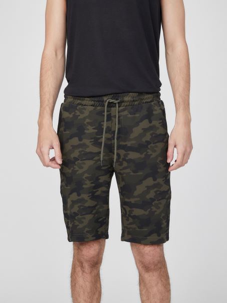 Andrew Logo Bandă Pantaloni Scurți Camuflaj Guess