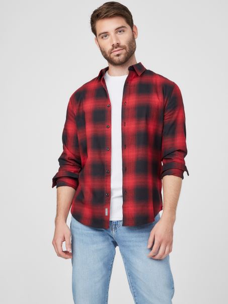 Gaja Cămașă Carouri în Carouri Guess Jet Black