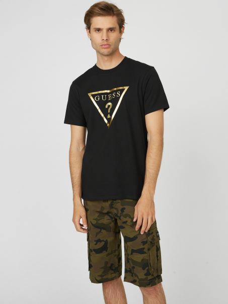 Guess Jet Black Bolton Logo Crew