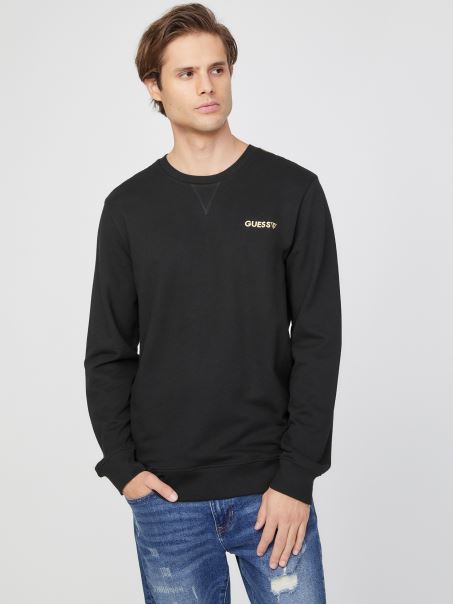 Tricou Eco Cu Mânecă Lungă Guess Negru Jet