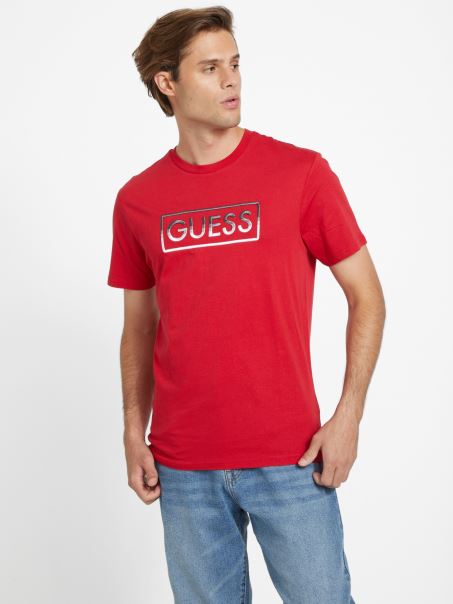 Tricou Cu Logo Hartley Guess Varsity Red