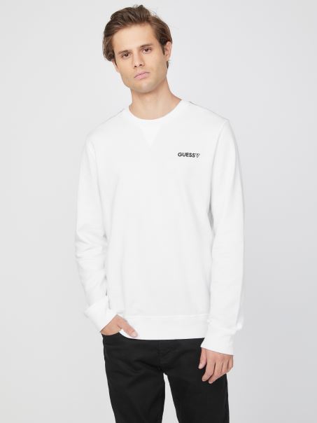 Tricou Eco Cu Mânecă Lungă Guess Alb Pur