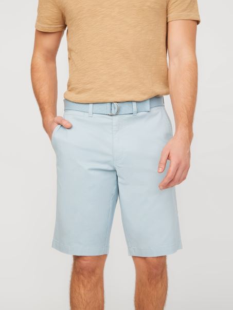 Pantaloni Scurți Abel Stretch Cu Fața Plată Remarcabil Albastru Guess