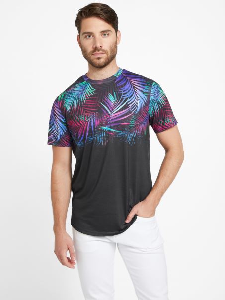 Blain Graphic Tee Jet Black Guess