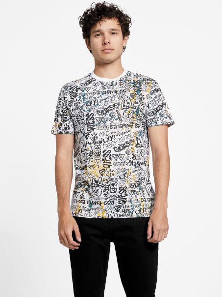 Guess Tricou Alb Pur Jael