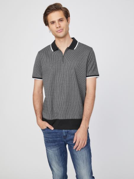 Hounds Cu Fermoar Sfert Johnny Polo Guess Jet Black Multi