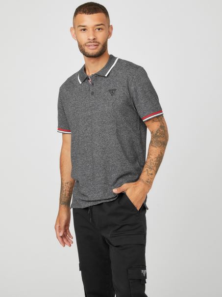 Jet Black Multi Richie Polo Guess