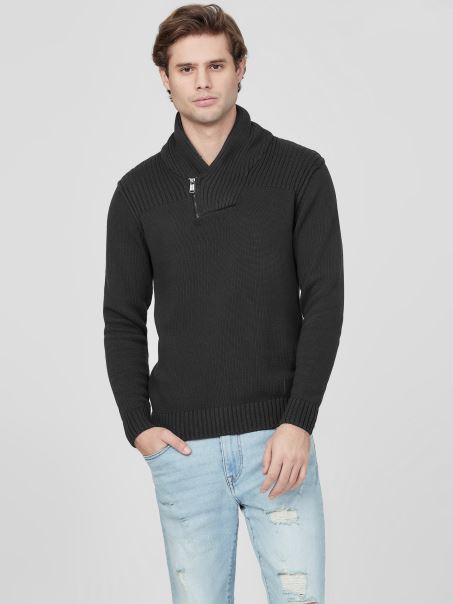 Caly șal Pulover Guess Dark Cărbune Heather