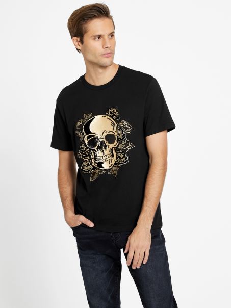 Guess Dhine Crewneck Tee Jet Black