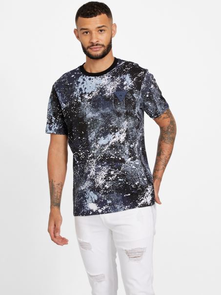 Leo Fashion Crewneck Tee Jet Black Guess