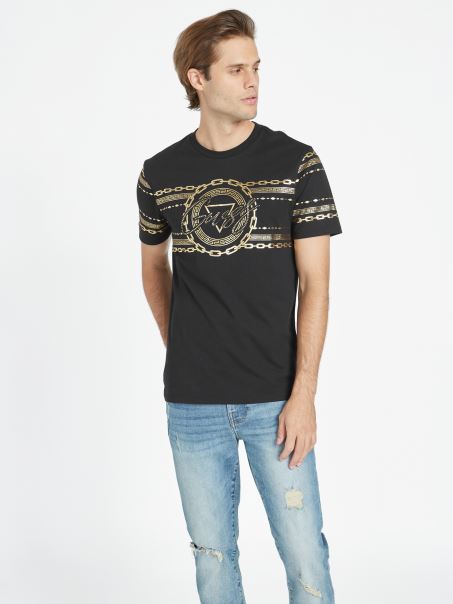 Guess Tee Metalic Bowman Jet Black