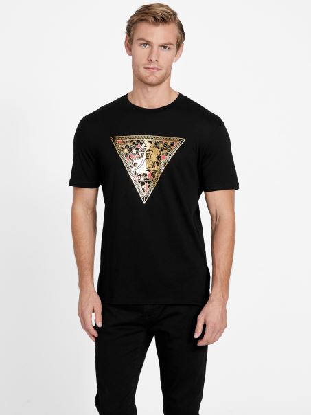 Guess Trenton Crewneck Tee Jet Black