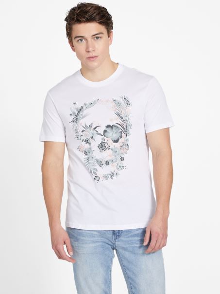 Bantan Crewneck Tricou Alb Pur Guess