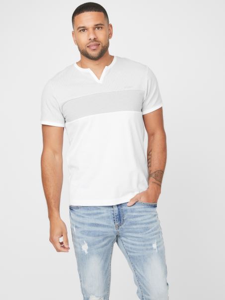 Franz Slit Tee Guess Pur Alb