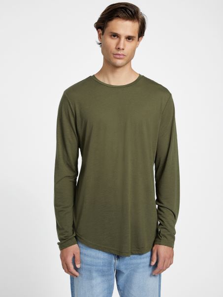 Guess Vantor Cu Mânecă Lungă Tee Travertin