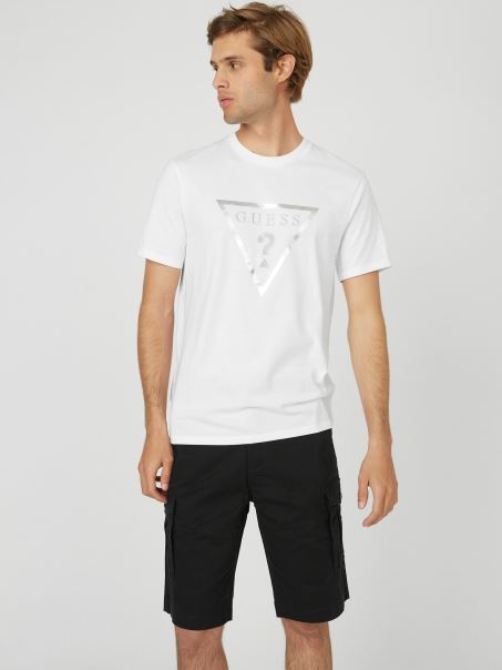 Bolton Logo Crew Pur Alb Guess