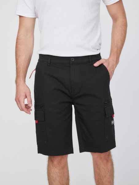 Pantaloni Scurți Cargo Pryer Guess Jet Black