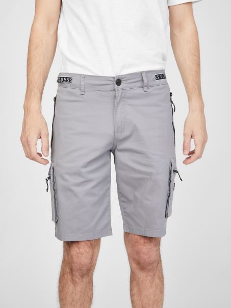 Pantaloni Scurți Din Poplin Karius Guess Magnet Gri