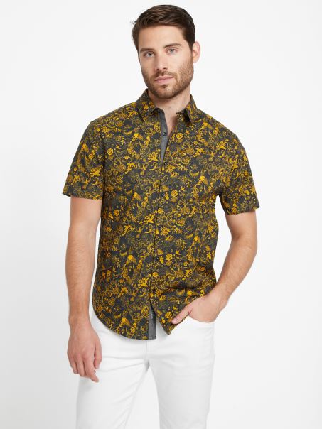 Cămașă Cu Imprimeu Whitney Guess Jet Black