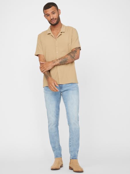 Cămașă Cu Logo Kent Guess Toasted Taupe