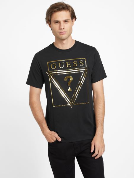 Tricou Cu Logo Ricky Guess Jet Black