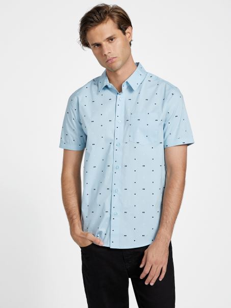 Dusan Cămașă Cu Imprimeu Geometric Capricios Albastru Guess