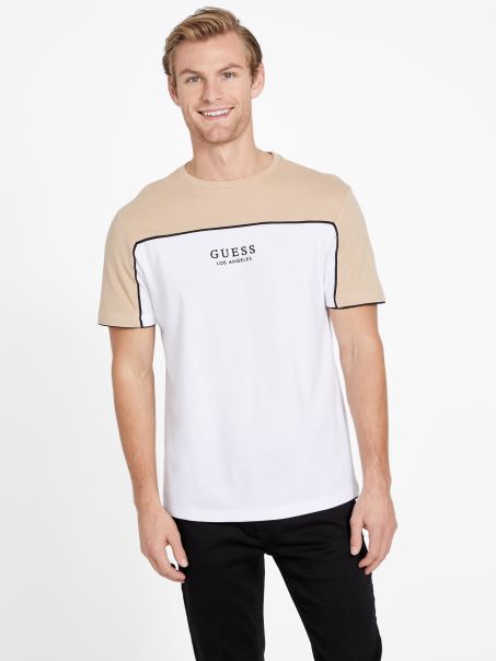 Tricou Guess Toasted Taupe Multi Eco Terry Crewneck