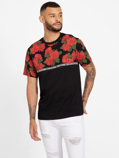 Guess Barker Fashion Crewneck Tee Jet Black