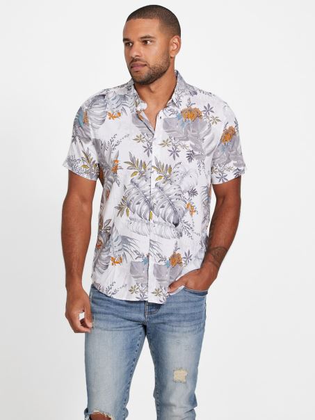 Cămașă Tropicală Eco Morris Guess Camo De Tranziție