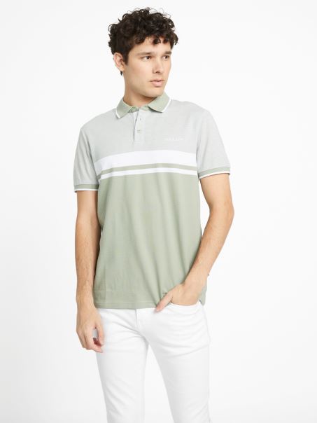 Polo Guess Balsam Verde Multi Eco Kai Color-block