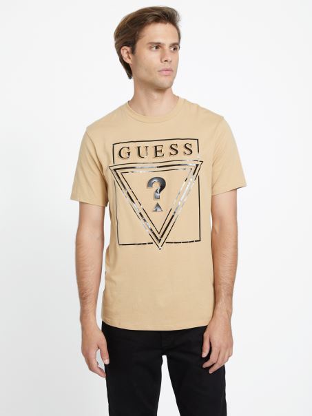 Guess Ricky Logo Tricou Toasted Taupe